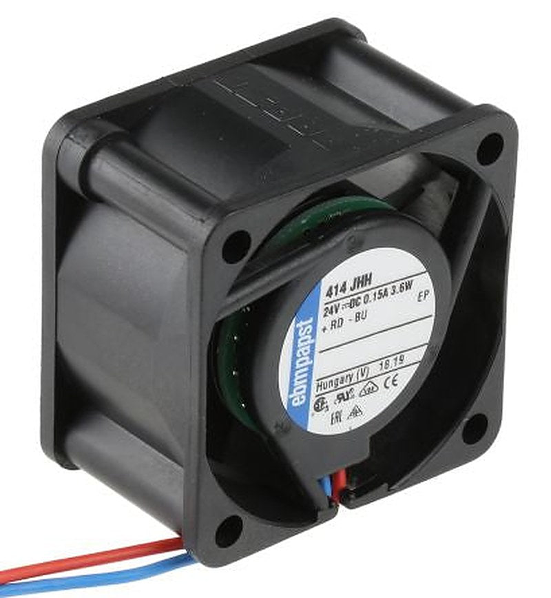 ebm-papst 400 Series Axial Fan, 24V dc, 24 m³/h, 3.6 W, 150 mA Max 40 mm 40mm 25.4 mm