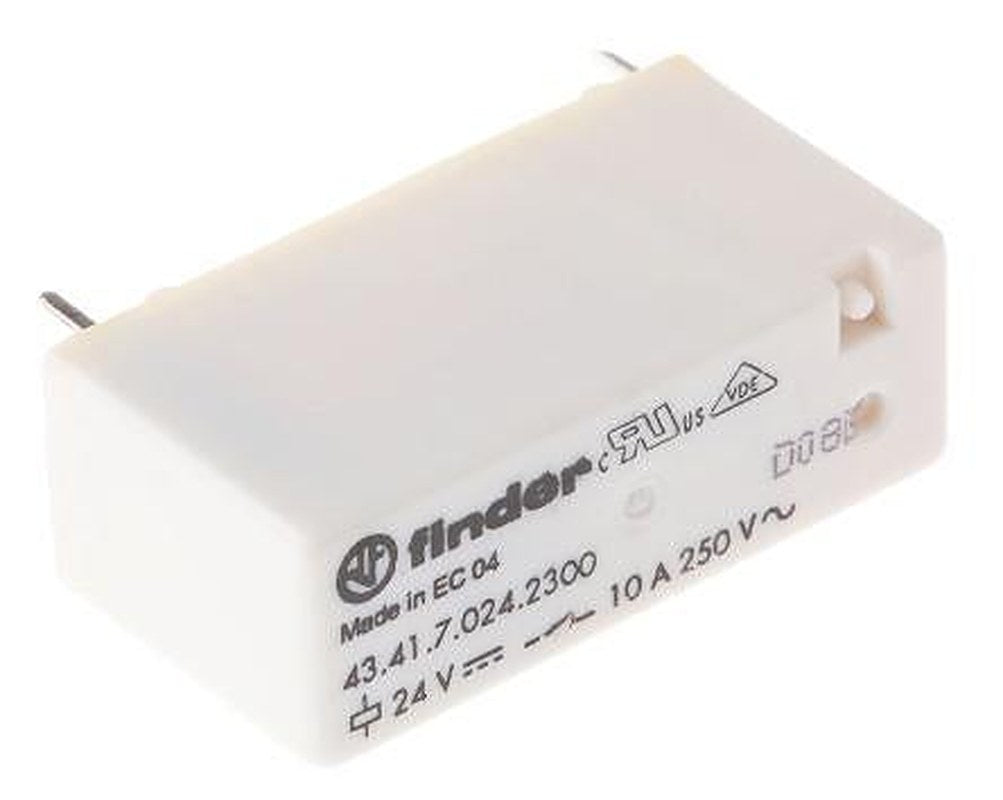 Finder PCB Power Relay, 24V dc Coil, 10A, SPST