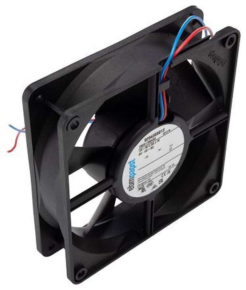 ebm-papst 4300 Series Axial Fan, 12V dc, 140 m³/h, 3.1 W, 220 mA Max, IP68 119 mm 119mm 32 mm