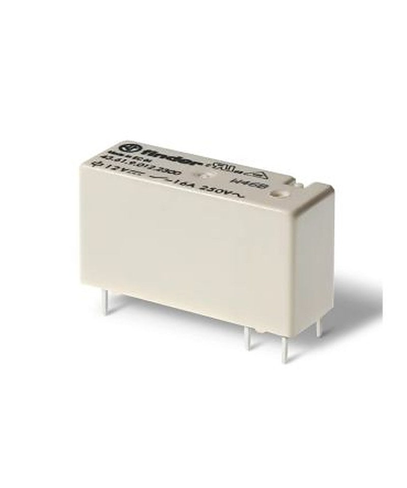 Finder PCB Power Relay, 12V dc Coil, 16A Switching Current, SPST