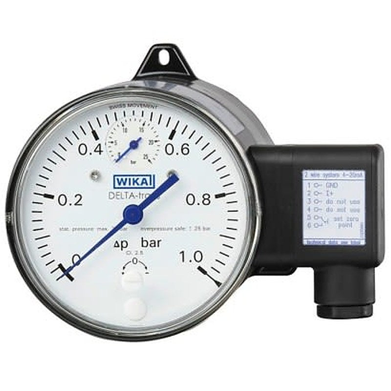 WIKA DPGT40 Series Pressure Sensor, 4 to 20 mA Output 0 bar 6 bar, Gauge Reading