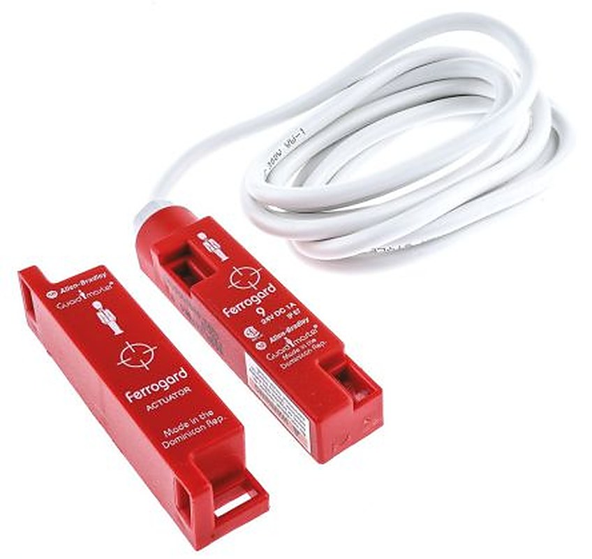 Allen Bradley 440N Series Magnetic Non-Contact Safety Switch, Plastic Housing, 24V dc, NC, 2 m Cable