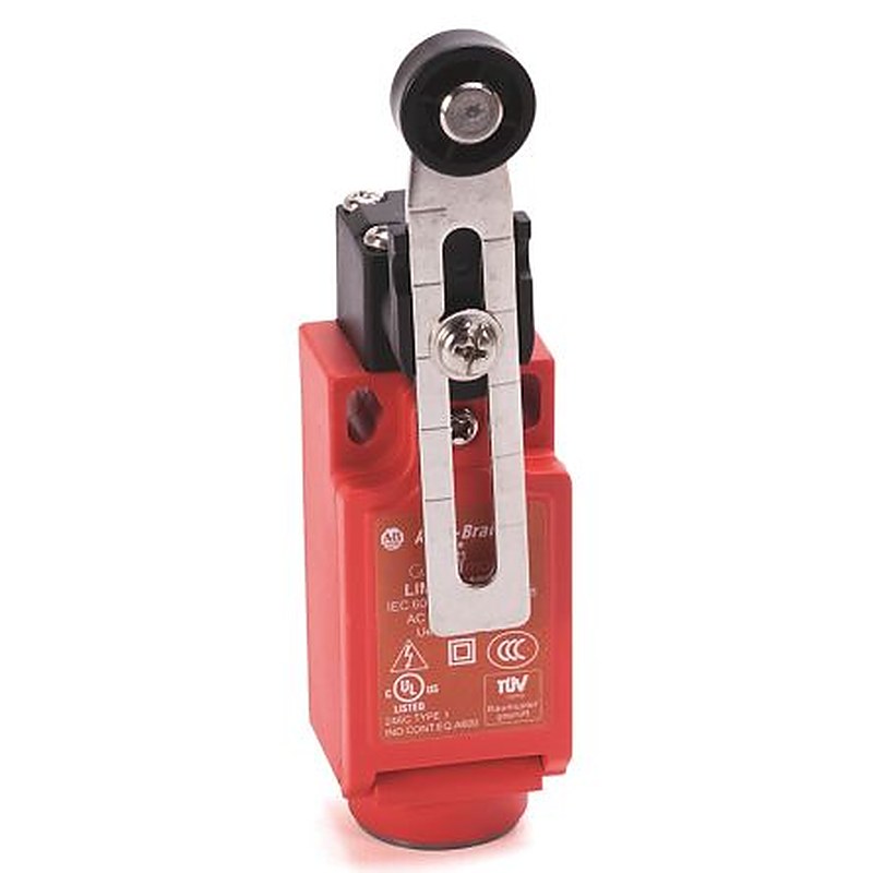 Allen Bradley Adjustable Roller Lever Safety Limit Switch, 1 NO/2 NC, IP66, Polybutylene Terephthalate Housing, 600V ac,