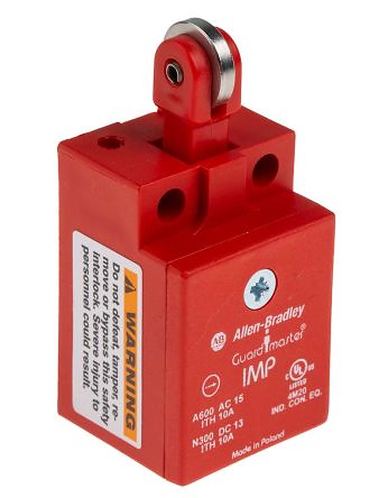 Allen Bradley 440P Series Roller Lever Interlock Switch, 1 NC, IP30, Polybutylene Terephthalate Housing, 10A