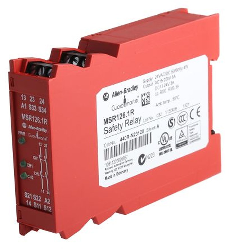 Allen Bradley, 24V ac/dc Safety Relay, 2 Safety Contacts