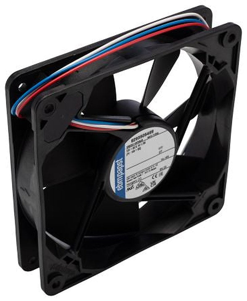 ebm-papst 4400 F Series Axial Fan, 12V dc, 94 m³/h, 1.25 W, 100 mA Max 119 mm 119mm 25 mm