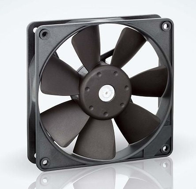 ebm-papst 4400 F Series Axial Fan, 12V dc, 72 m³/h, 720 mW, 73 mA Max, IP20 119 mm 119mm 25 mm