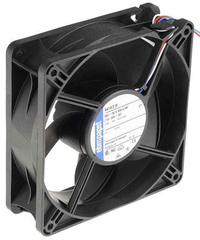 ebm-papst 4400 Series Axial Fan, 24V dc, 240 m³/h, 8.6 W 119 mm 38mm 38 mm