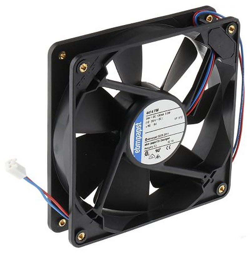 ebm-papst 4400 F Series Axial Fan, 24V dc, 140 m³/h, 3.2 W, IP20 119 mm 25mm 25 mm
