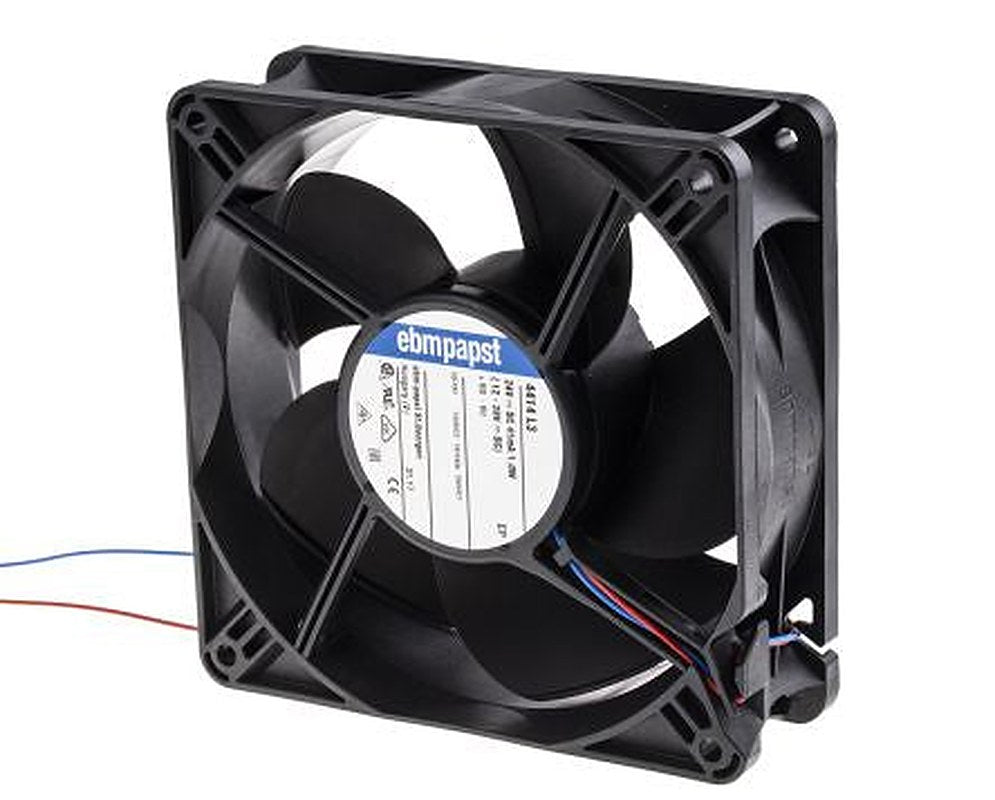 ebm-papst 4400 Series Axial Fan, 24V dc, 100 m³/h, 1 W, 41 mA Max, IP54 119 mm 119mm 38 mm