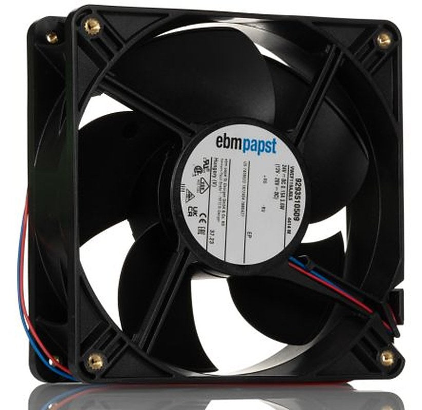 ebm-papst 4400 Series Axial Fan, 24V dc, 184 m³/h, 3.6 W, 0.12 A Max, IP20 119 mm 38mm 38 mm