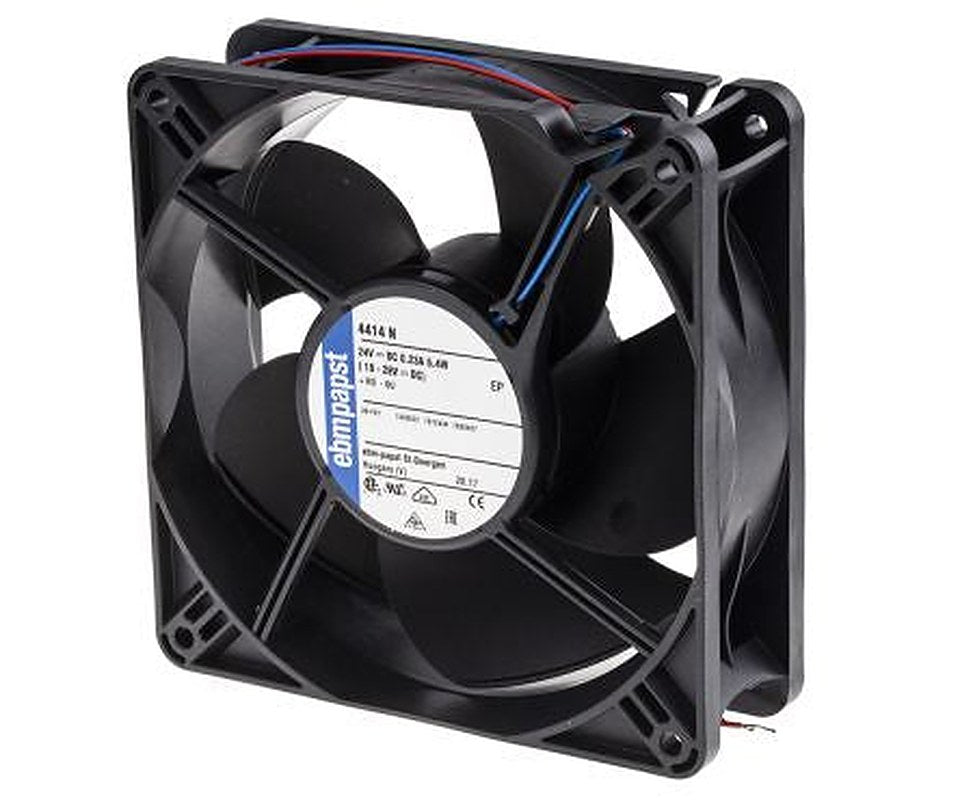ebm-papst 4400 Series Axial Fan, 24V dc, 205 m³/h, 5.2 W, IP20 119 mm 38mm 38 mm