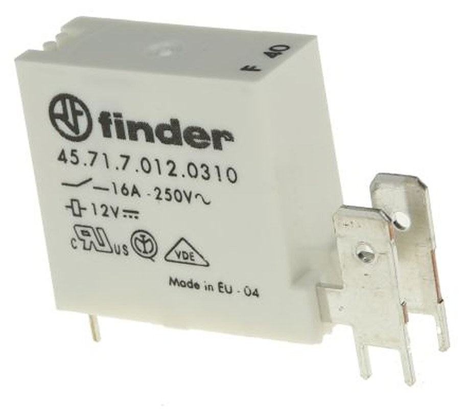 Finder PCB Power Relay, 12V dc Coil, 16A Switching Current, 1 NO