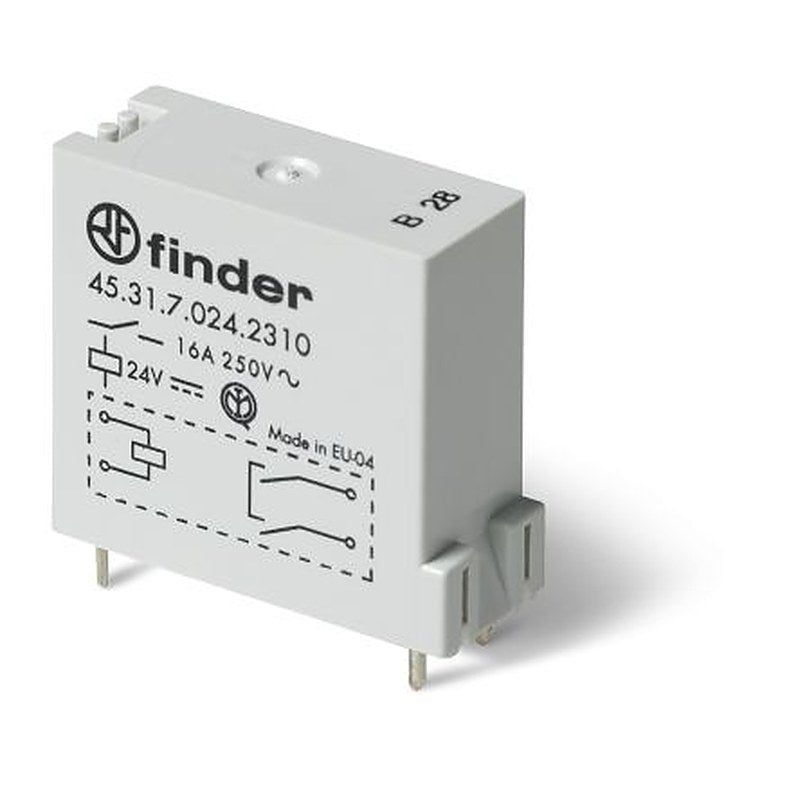 Finder PCB Relay, 24V dc Coil, 10A Switching Current, SPST