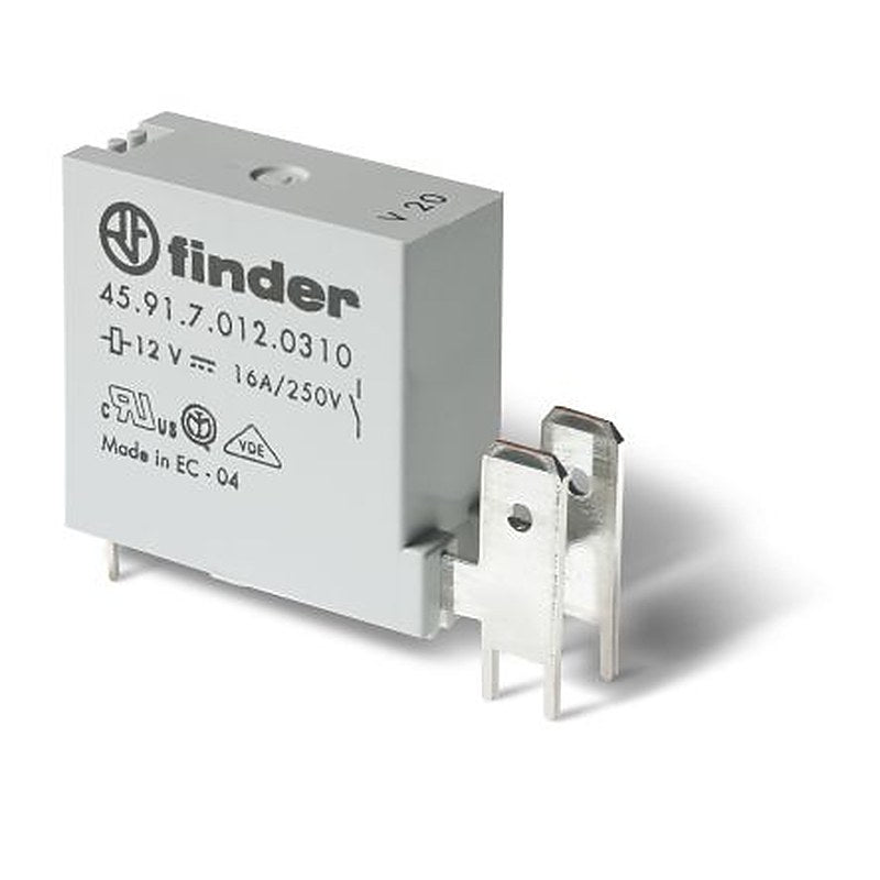 Finder PCB Relay, 12V dc Coil, 16A Switching Current, SPST