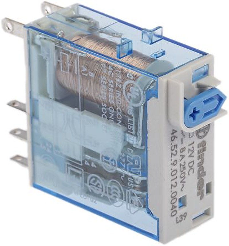 Finder PCB Power Relay, 12V dc Coil, 8A Switching Current, DPDT