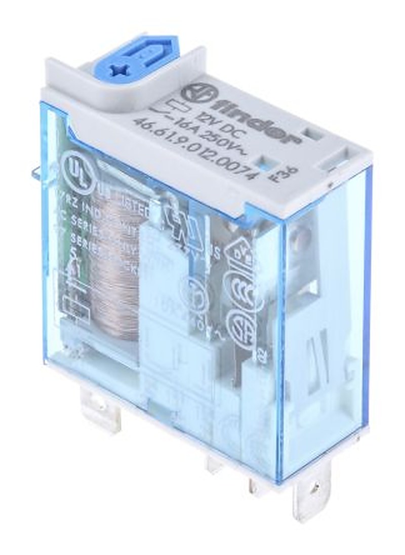 Finder PCB Power Relay, 12V dc Coil, 16A Switching Current, SPDT