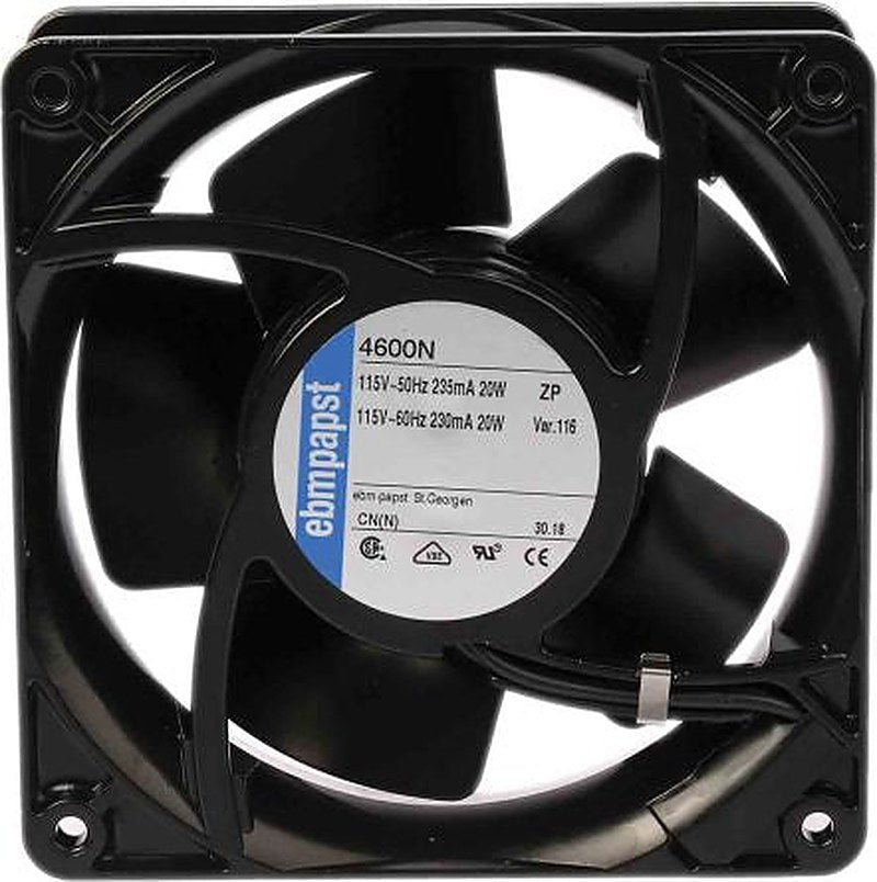 ebm-papst 4000 N Series Axial Fan, 115V ac, 180 m³/h, 18 W, 157 mA Max, IP20 119 mm, 119mm, 38 mm
