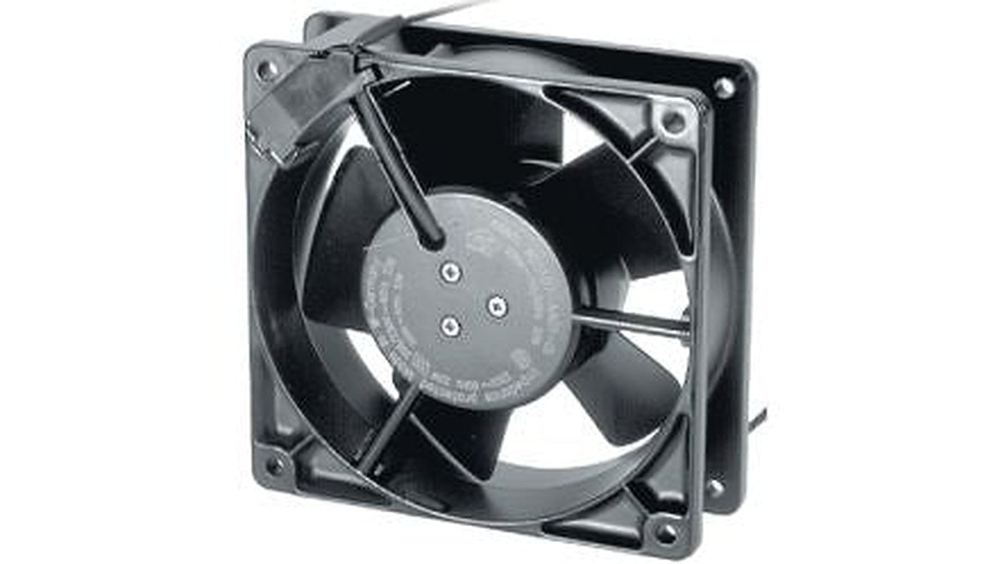 ebm-papst RoHS Series Axial Fan, 115V ac, 180 m³/h, 230 mA Max, IP20 119 mm, 119mm, 38 mm