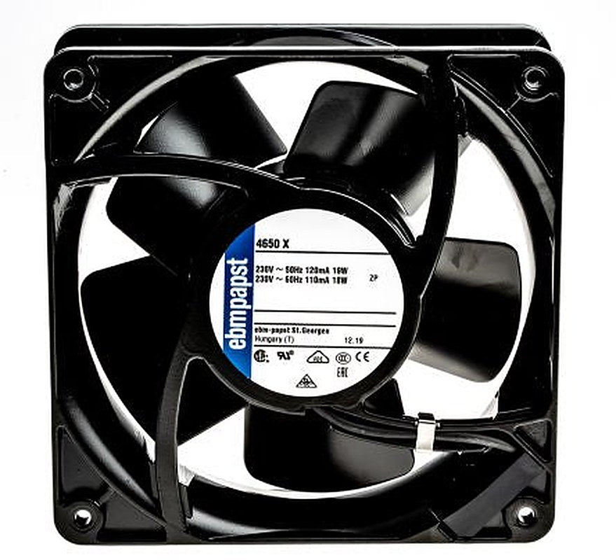 ebm-papst 4000 Series Axial Fan, 230V ac, 160 m³/h, 19 W, IP20 119 mm, 119mm, 38 mm