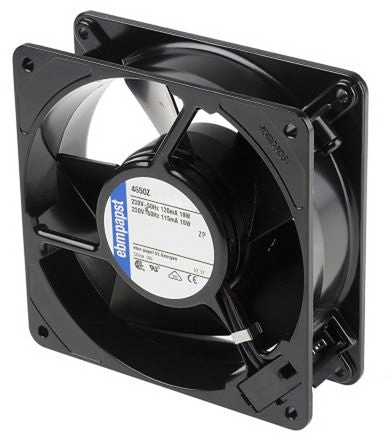ebm-papst 4000 Z Series Axial Fan, 230V ac, 160 m³/h, 19 W, IP20 119 mm, 119mm, 38 mm