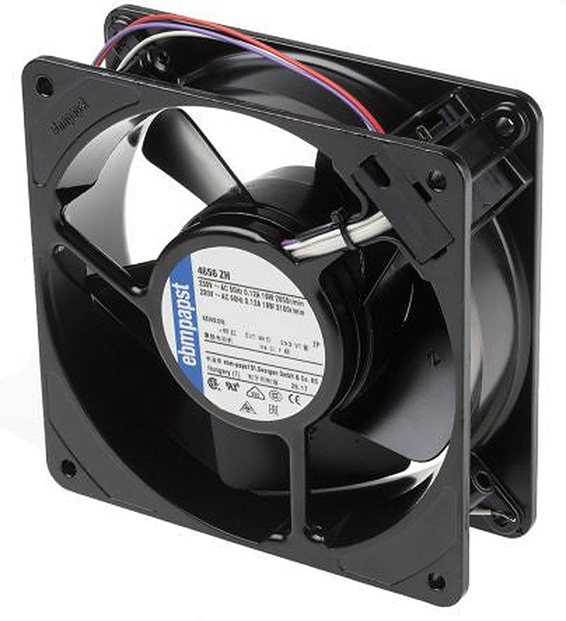 ebm-papst 4000 Z Series Axial Fan, 230V ac, 160 m³/h, 19 W, IP20 119 mm, 119mm, 38 mm