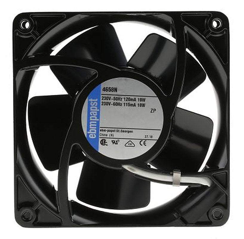 ebm-papst 4000 N Series Axial Fan, 230V ac, 146 m³/h, 19.5 W, IP20 119 mm, 119mm, 38 mm