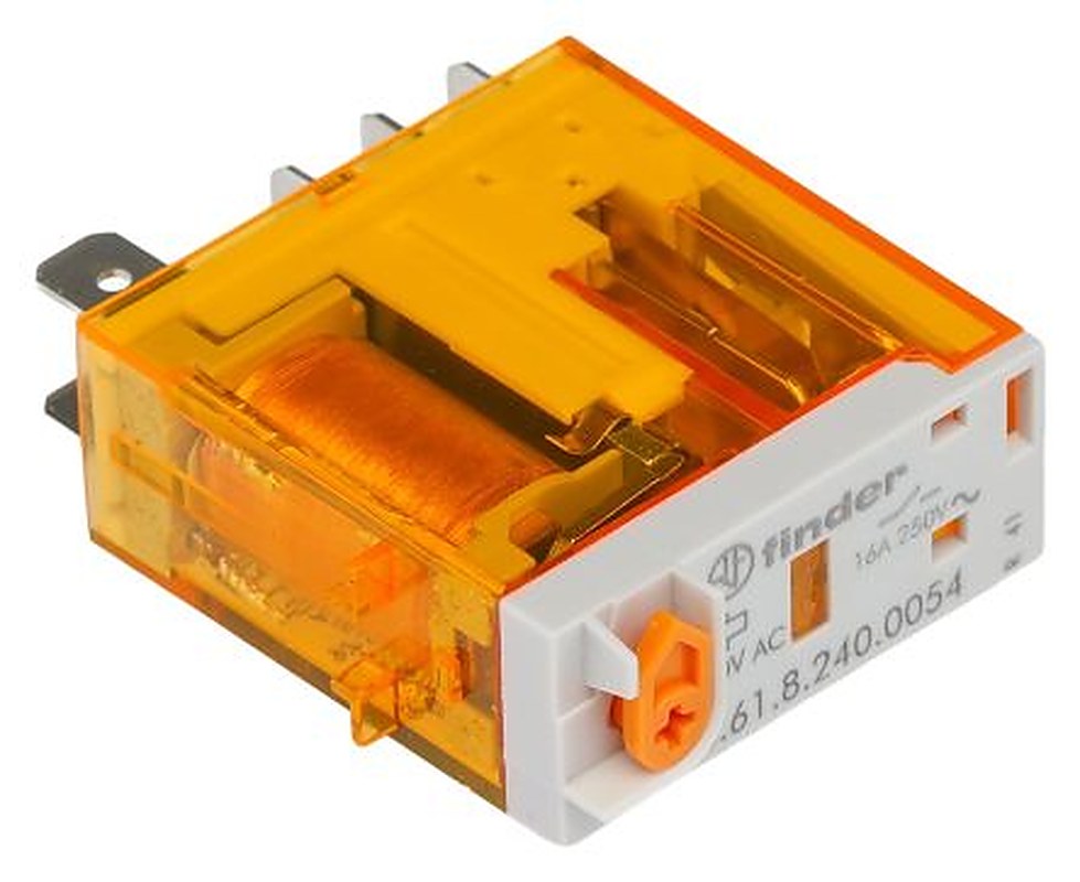 Finder Relay, 240V ac Coil, 16A Switching Current, SPDT