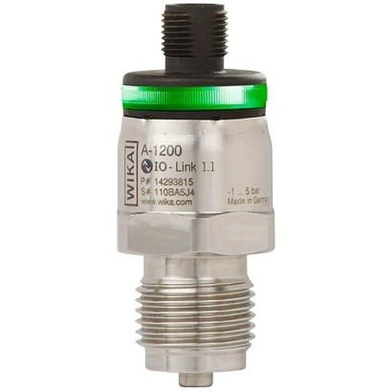 WIKA Model A-1200 Series Pressure Sensor, PNP Output 0 bar 1 bar, Absolute Reading
