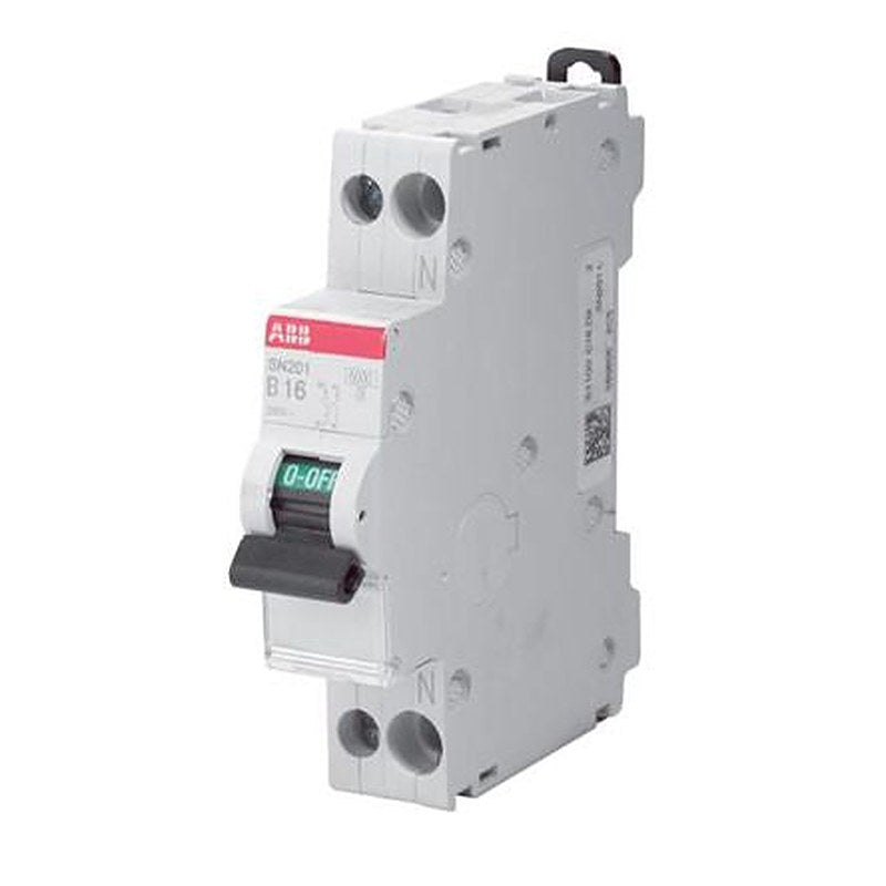 ABB SN201 SN201 Miniature Circuit Breaker, 1-Pole, 16A, Type D, 230V ac AC, 6 kA Breaking Capacity