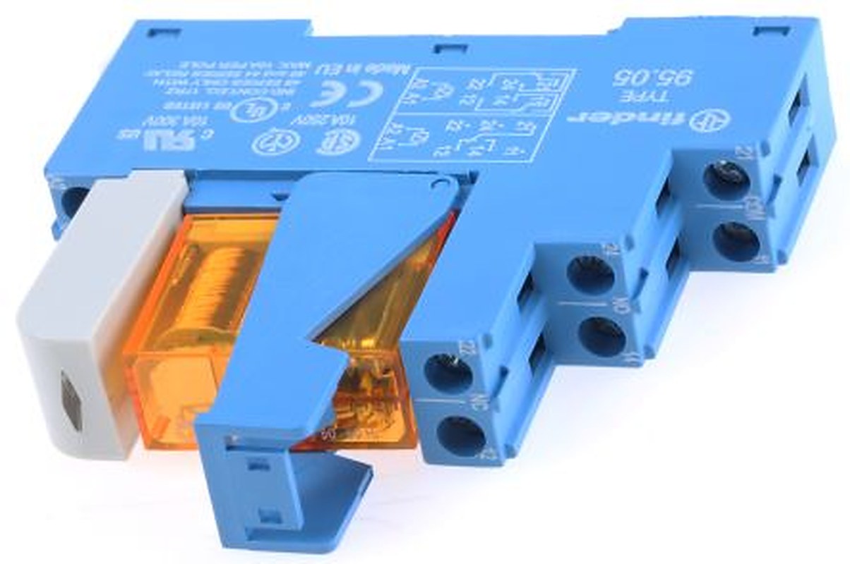 Finder 48 Series Interface Relay, DIN Rail, 24V ac Coil, DPDT, 46mA