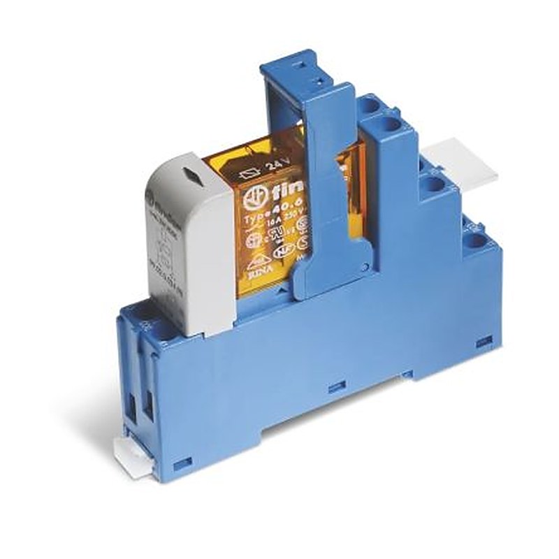Finder 48 Series Electromechanical Interface Relay, DIN Rail, 24V Coil, SPDT, 15A, 20 A, 30 A