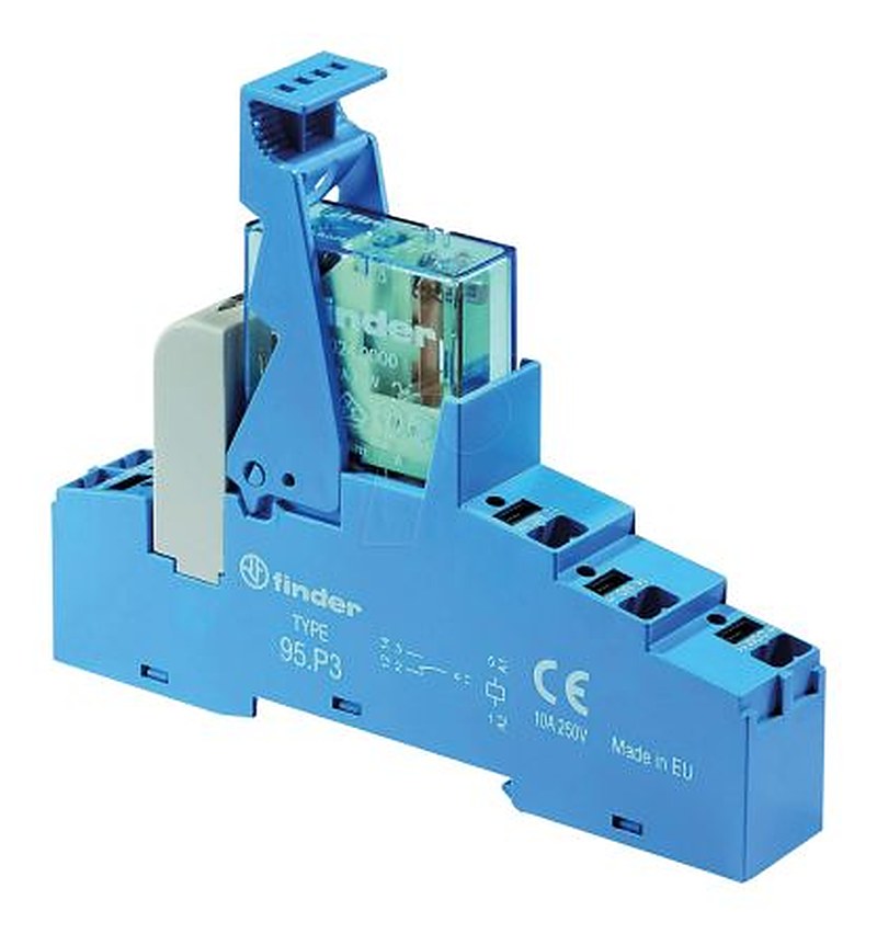 Finder 48 Series Interface Relay, DIN Rail, 24V ac Coil, SPDT, 46mA