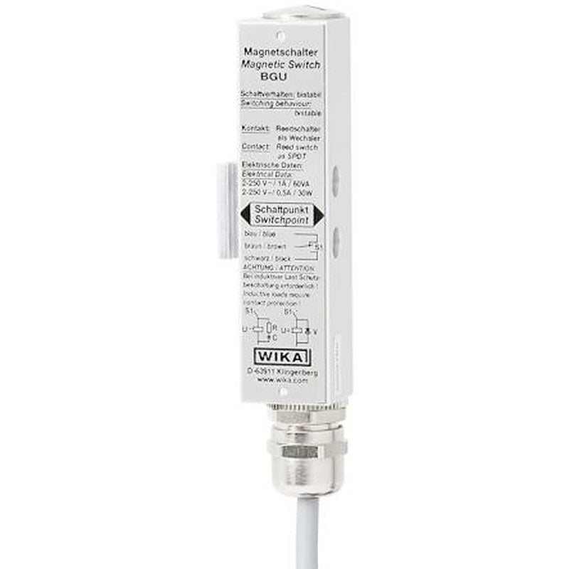 WIKA L-BGU-S Series Magnetic Non-Contact Safety Switch, Aluminium Housing, M16