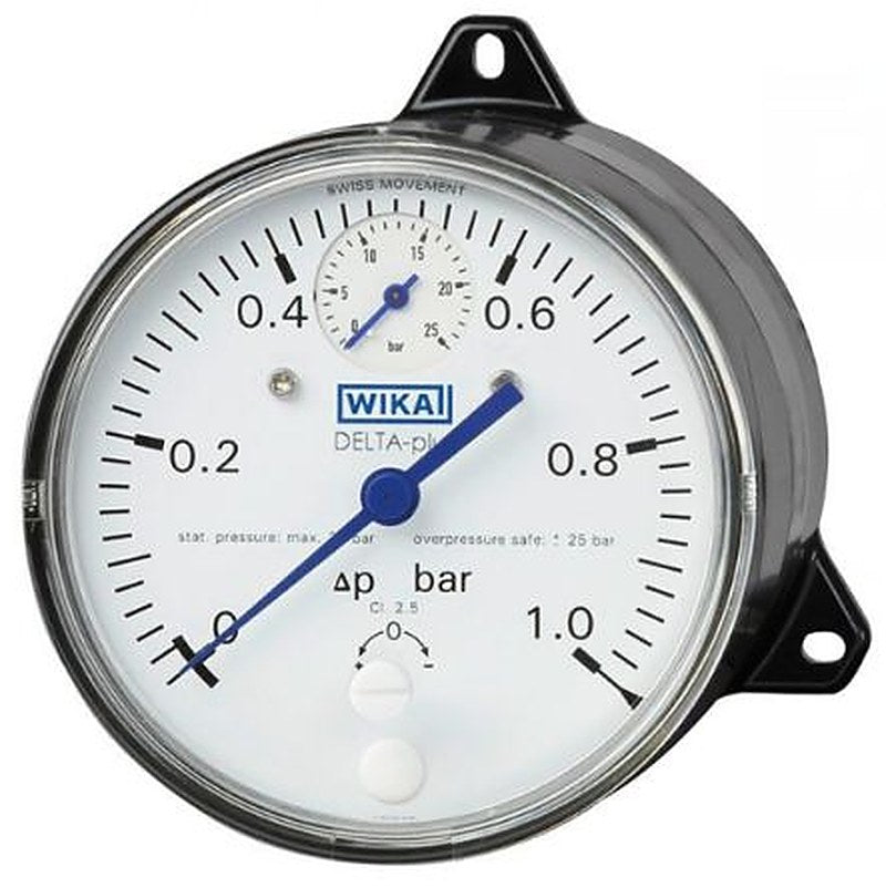 WIKA G 1/4 Female Differential Pressure Gauge, 100 mm, 250 mbar