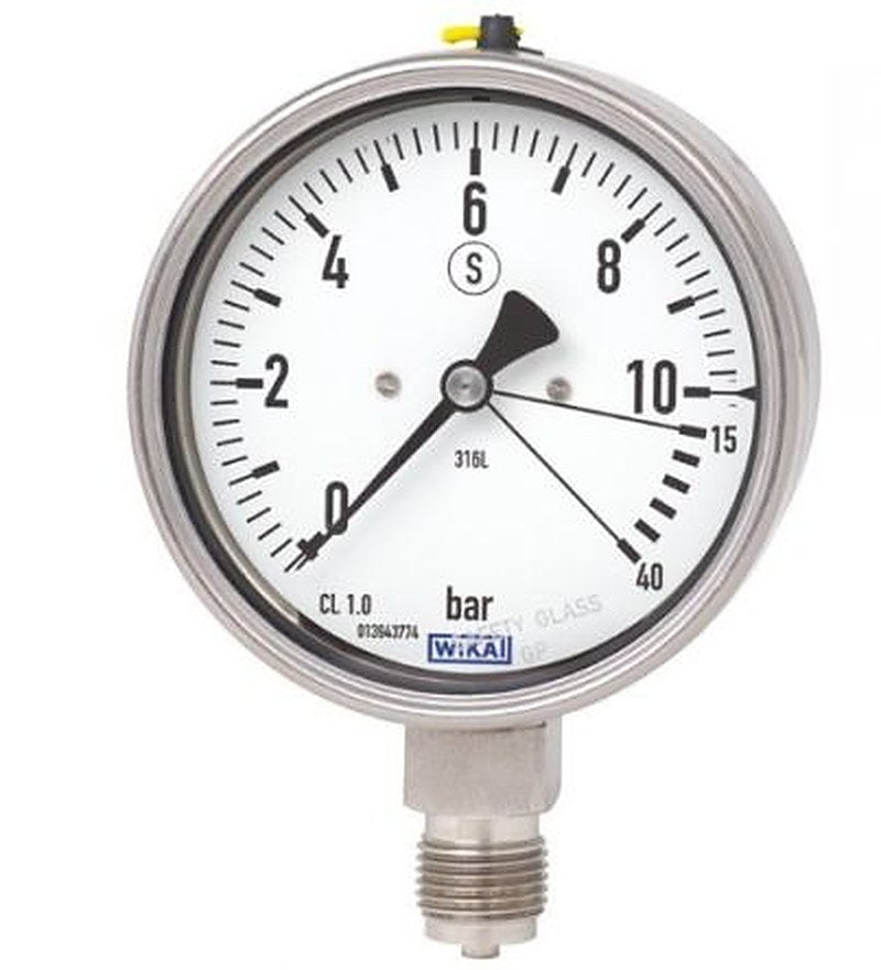 WIKA G 1/2 Type G Pressure Gauge, 160 mm, 1 bar