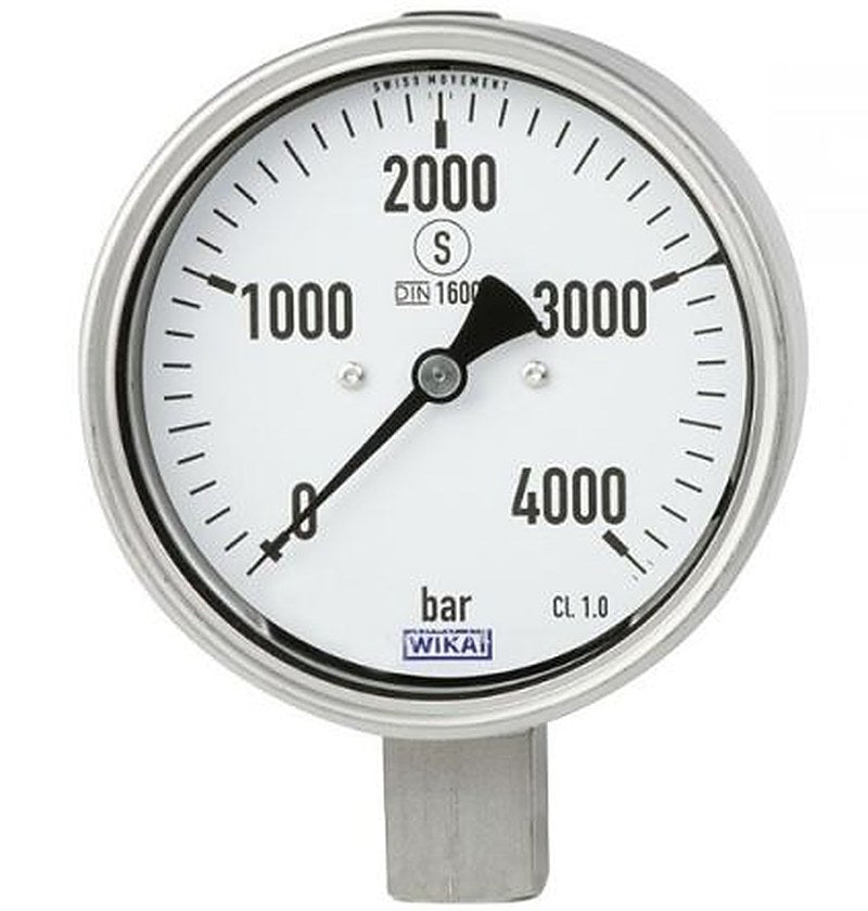 WIKA 9/16-18 UNF Female Pressure Gauge, 160 mm, 3000 bar