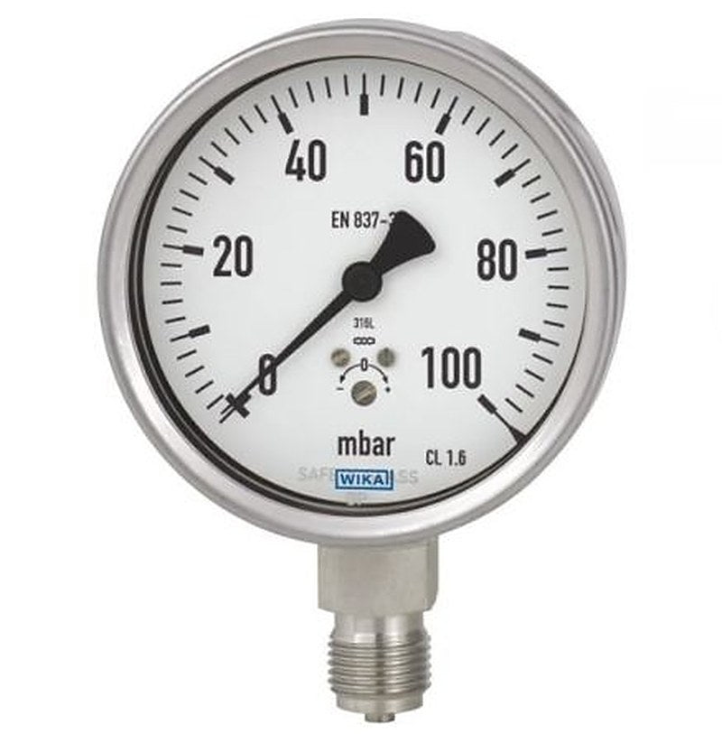 WIKA G 1/2 Pressure Gauge, 100 mm
