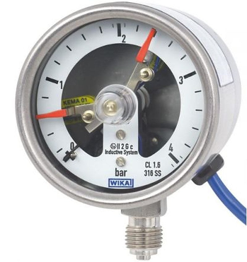 WIKA 1/4 in NPT NPT Pressure Gauge, 63 mm, 100 bar