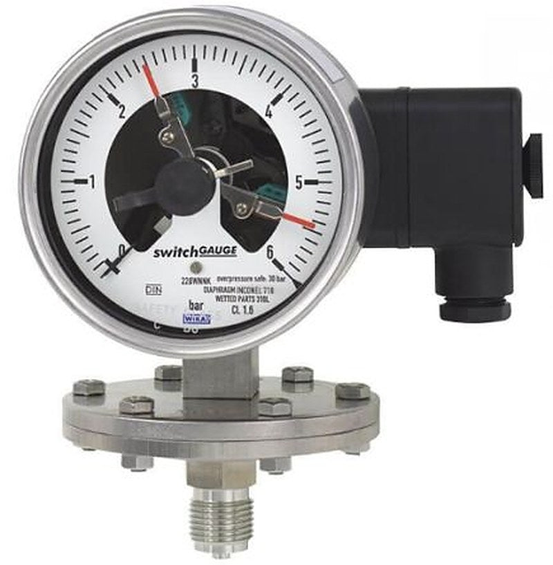 WIKA DN 50 Pressure Gauge, 100 mm, 25 bar