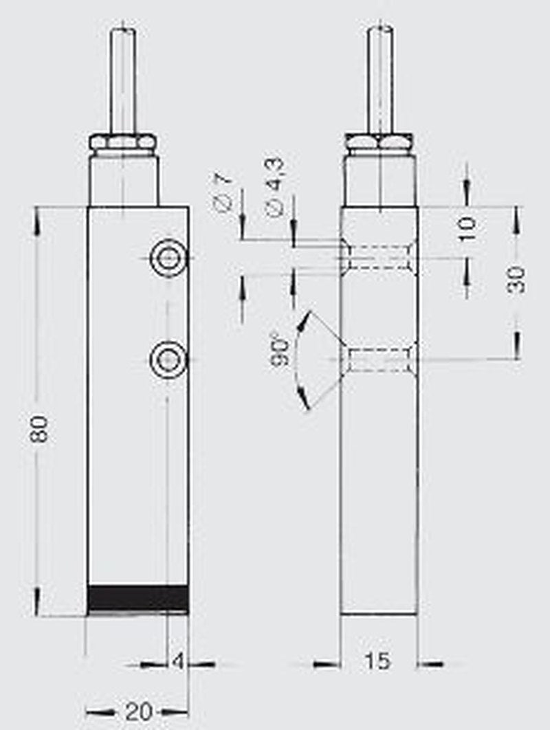 WIKA SPST Through Hole Magnetic Reed Switch 1 A 230 V