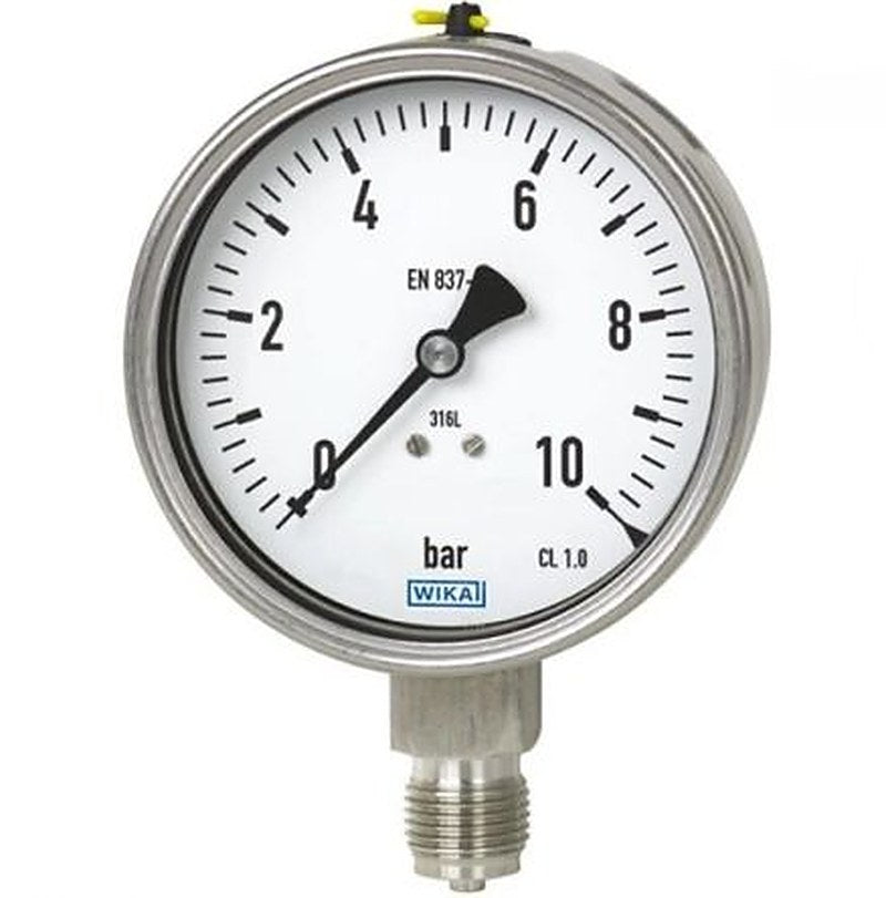 WIKA G 1/2 Male Pressure Gauge, 100 mm, 6 bar