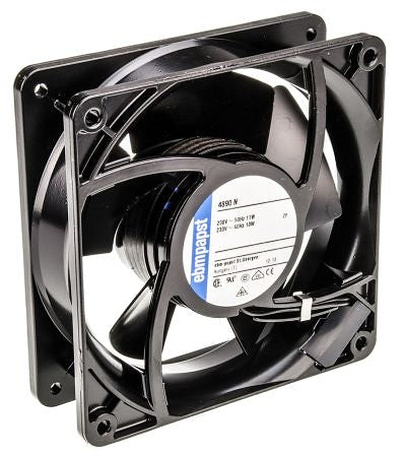ebm-papst 4000 N Series Axial Fan, 230V ac, 80 m³/h, 11 W 119 mm, 119mm, 38 mm