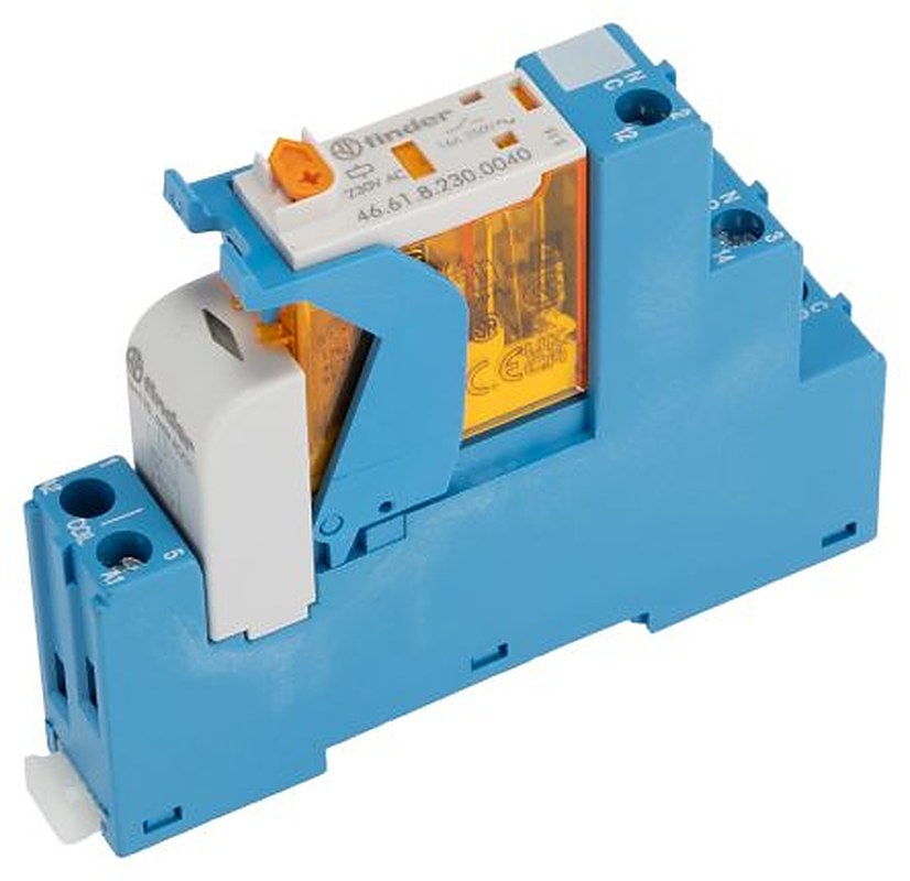 Finder 4C Series Interface Relay, DIN Rail, 230V ac Coil, SPDT, 5mA