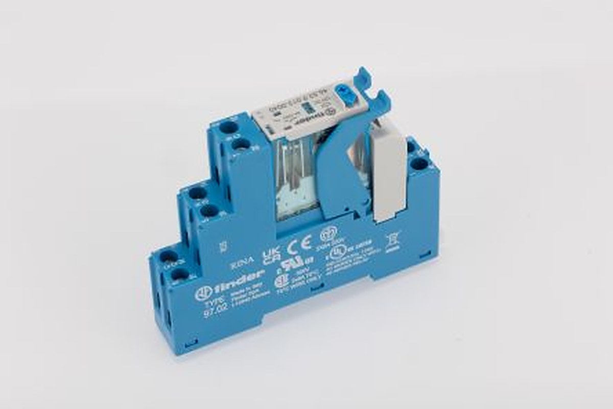Finder 4C Series Interface Relay, DIN Rail, 12V dc Coil, DPDT, 40mA