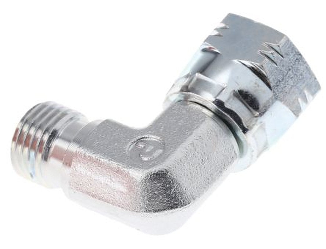 Parker 4C6MK4S Male G, 90 °, Steel, 0.25 in Hose ID