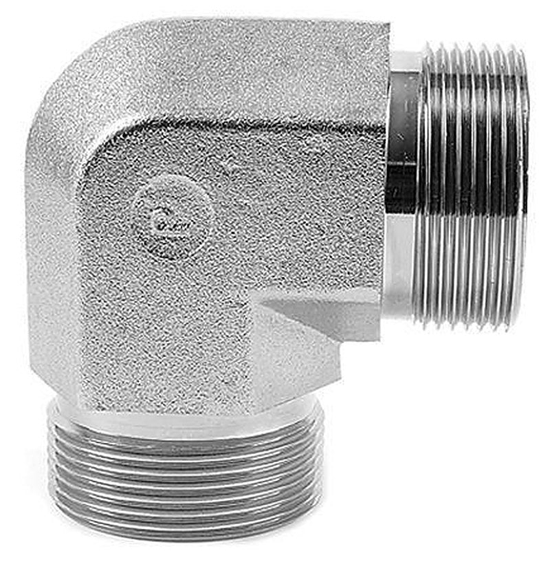 Parker 4EMK4S Male G, 90 °, Steel, 0.25 in Hose ID
