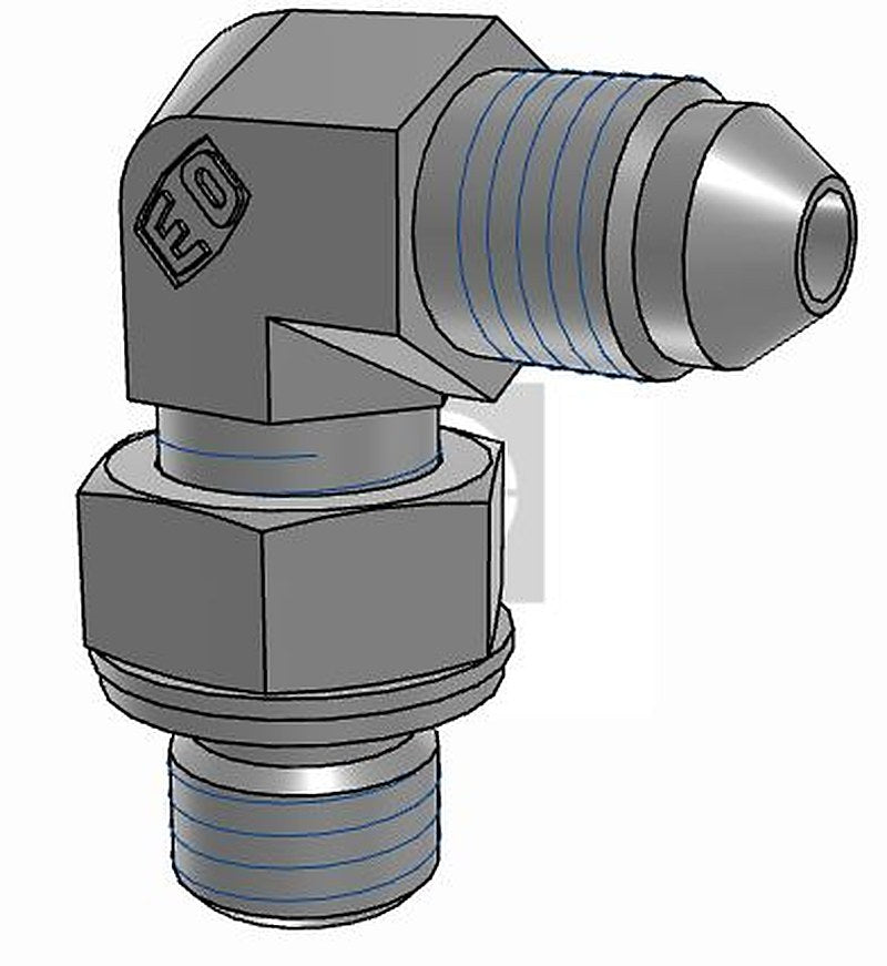 Parker 4M12C8OMXS Hydraulic Fitting Male, 37 °, Steel, 12 mm Hose ID