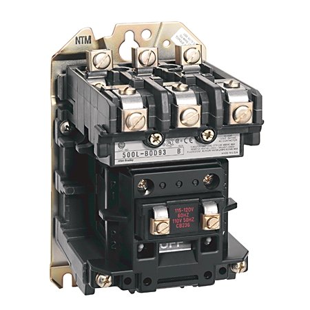 500L NEMA Top Wiring Electically Held Lighting Contactor, NEMA 5, Open, 115-120V 60Hz, 3 Power Poles ,300A , 115-120V 60Hz , ,