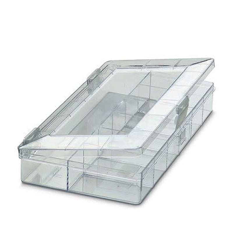 Phoenix Contact 7 Cell Transparent Polystyrene Compartment Box, 45 mm x 250mm x 170 mm